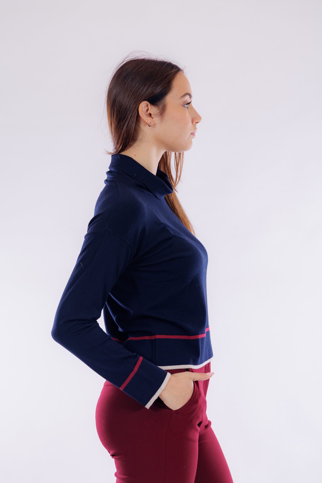 Dolcevita bordi a contrasto