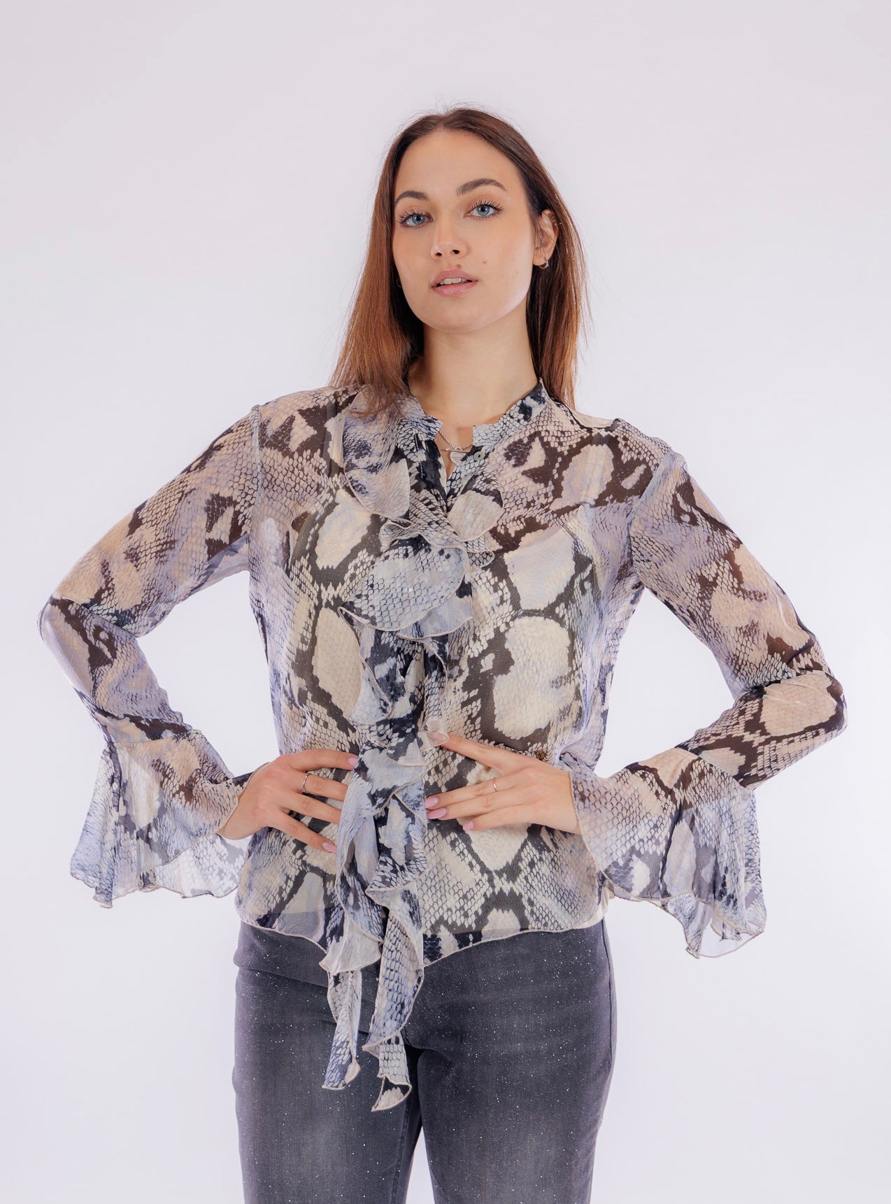 Camicia pitonata rouches