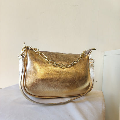 Borsa pelle con catena