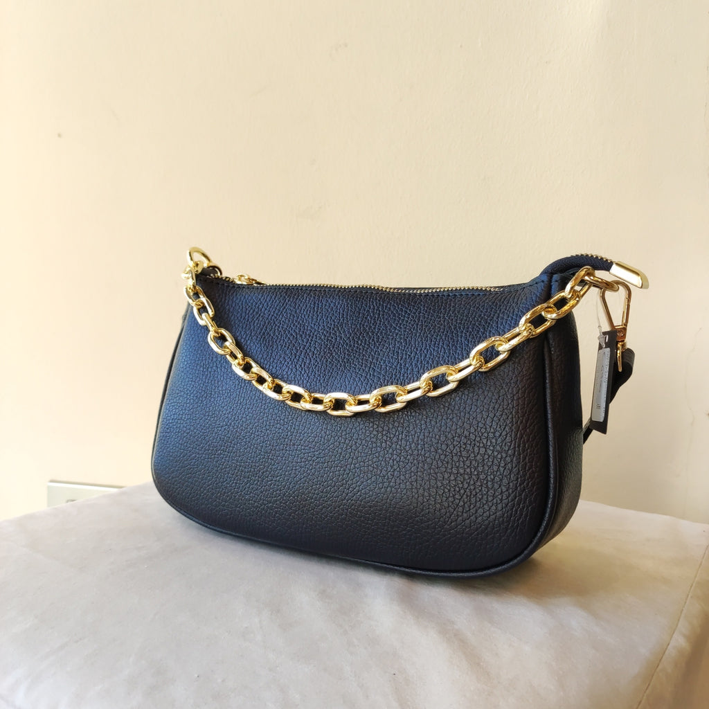 Borsa pelle con catena