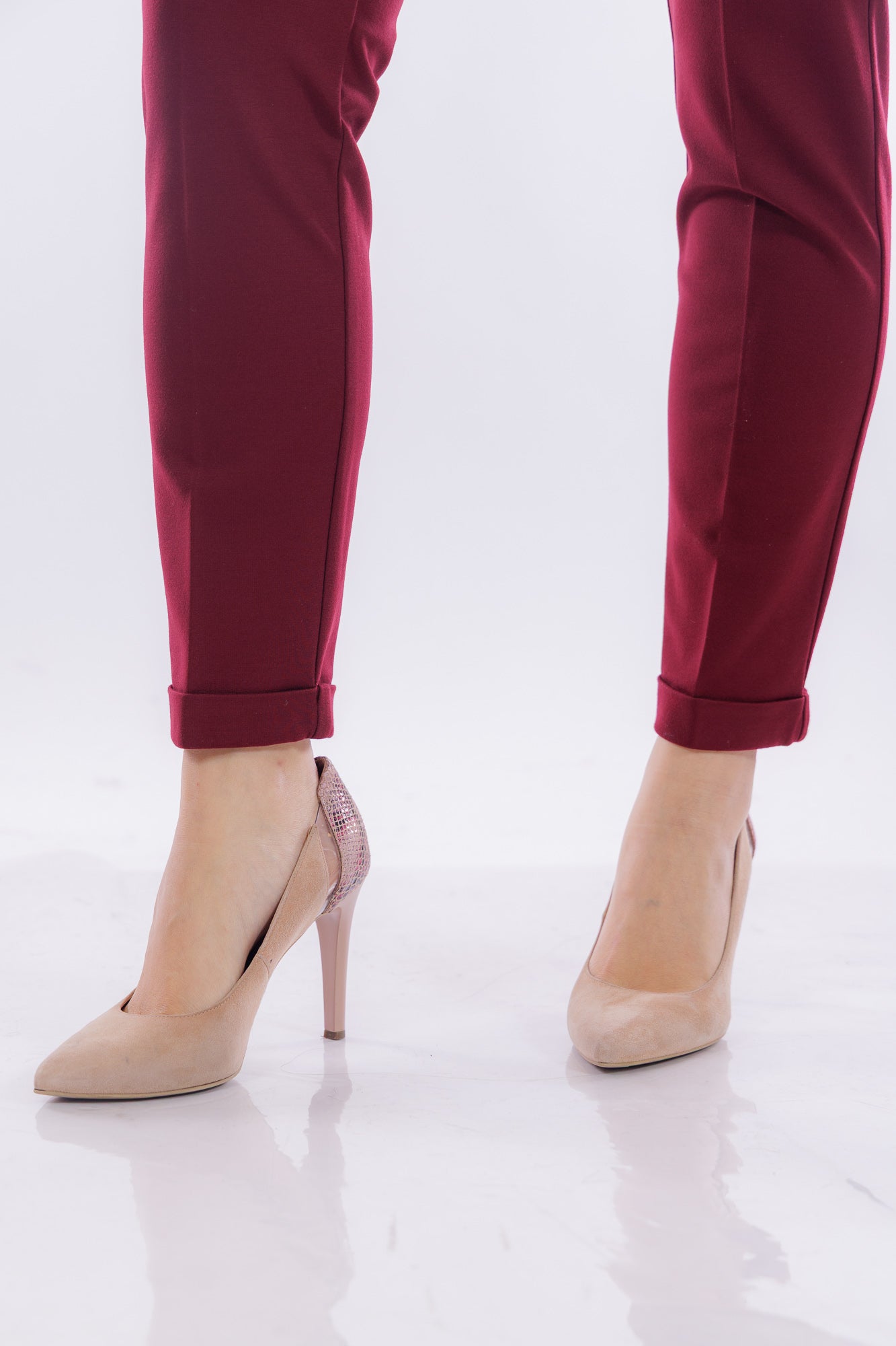 Pantalone punto milano risvolto