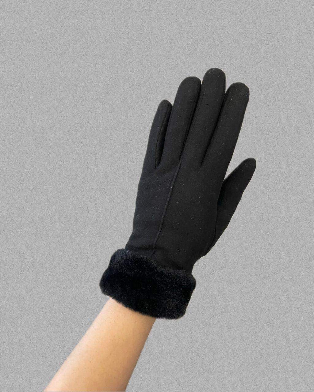 Guanti pelliccia all'interno
