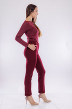 Pantalone punto milano risvolto