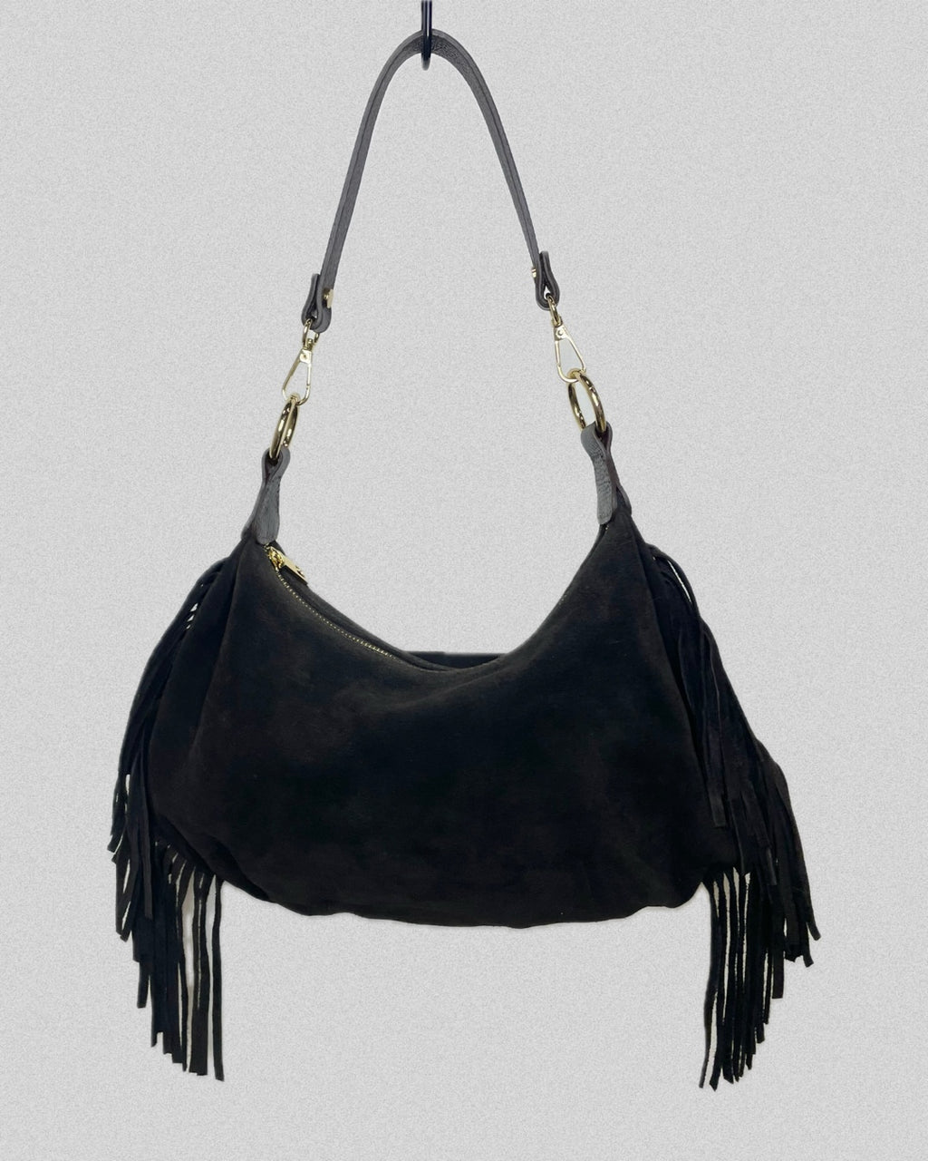 Borsa vera pelle frange