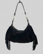 Borsa vera pelle frange