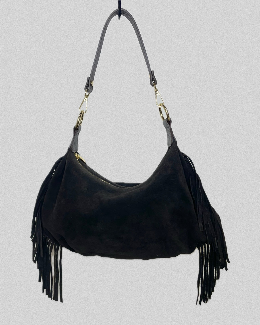 Borsa vera pelle frange