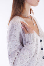 Cardigan bottoni paillettes
