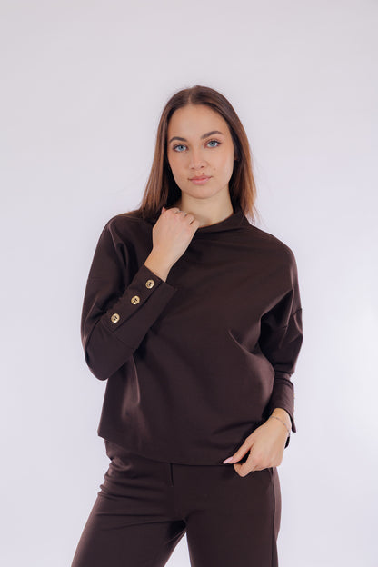 Completo punto milano bottoni oro