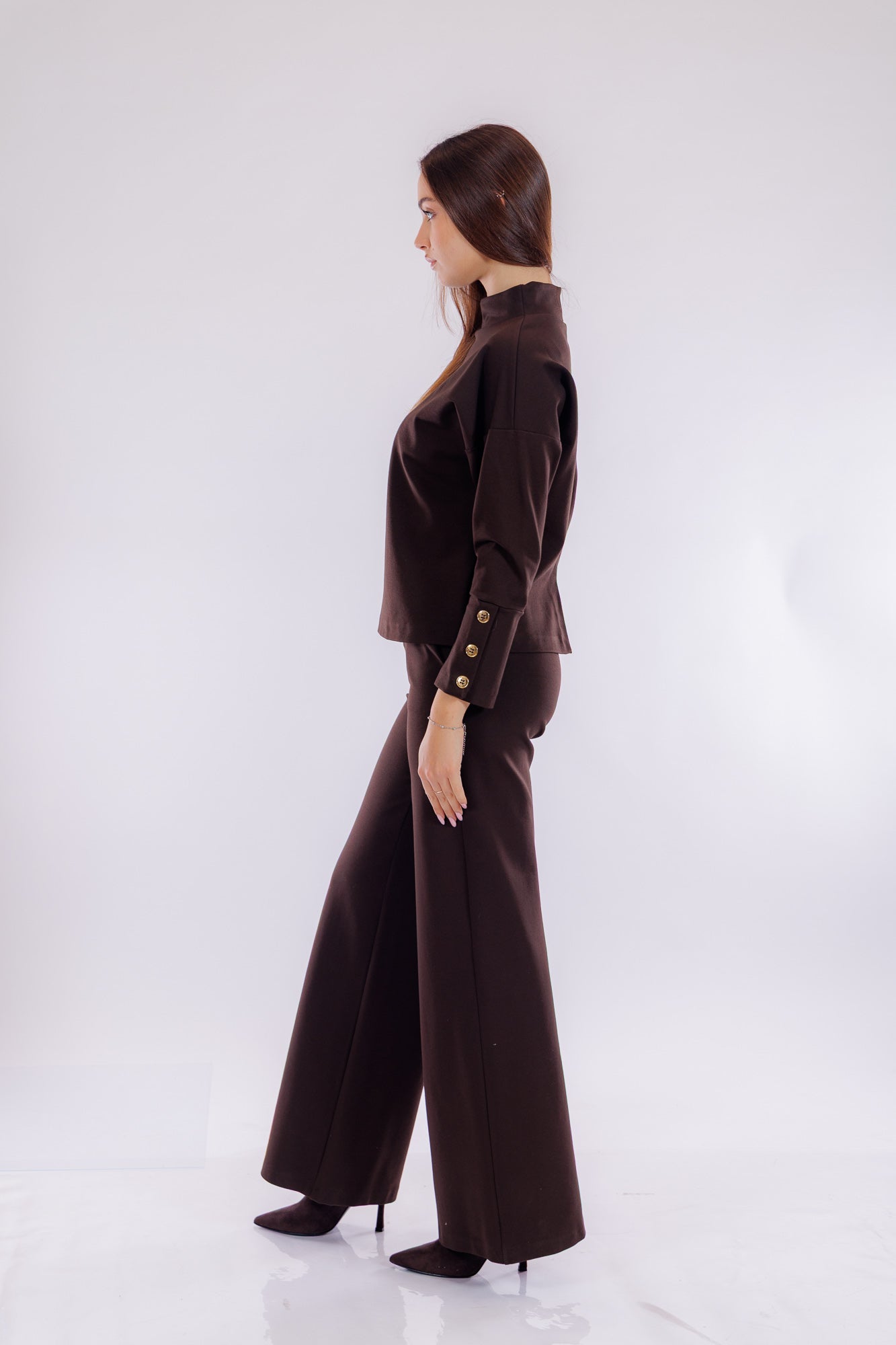 Completo punto milano bottoni oro