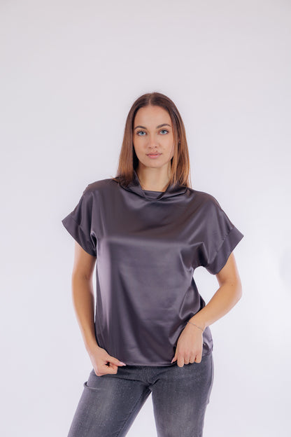 Blusa raso maniche kimono