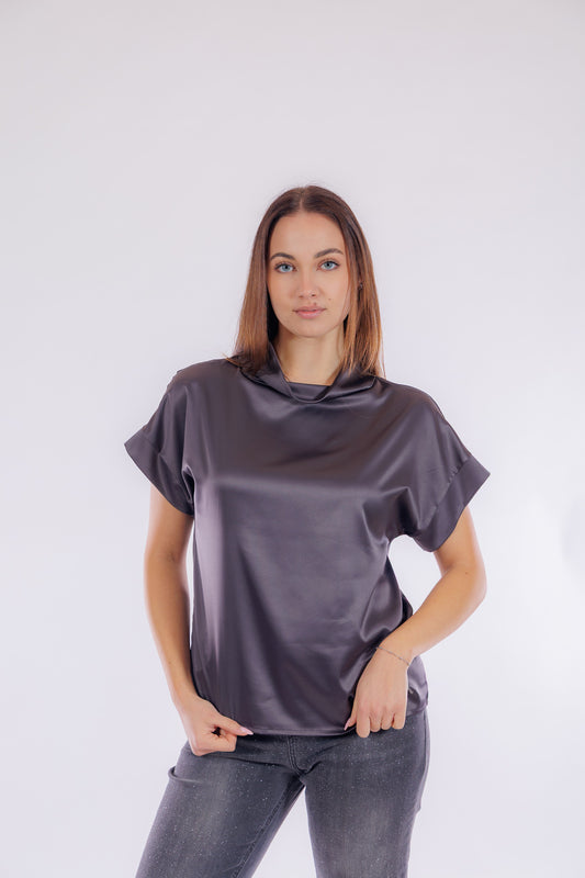 Blusa raso maniche kimono