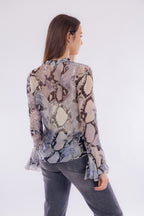 Camicia pitonata rouches