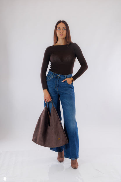 Hobo bag suede