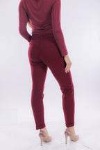 Pantalone punto milano risvolto