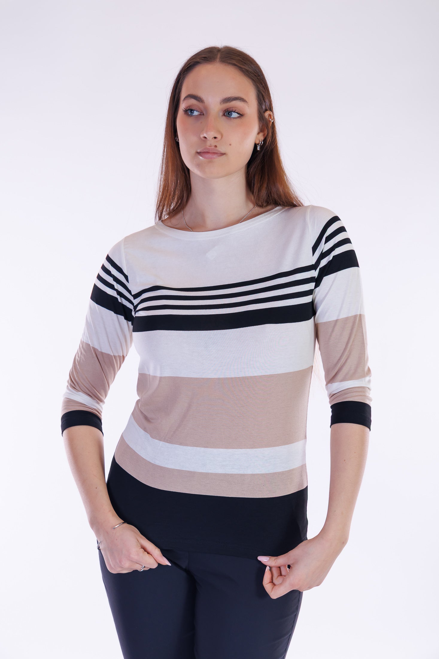 Maglia righe differenziate