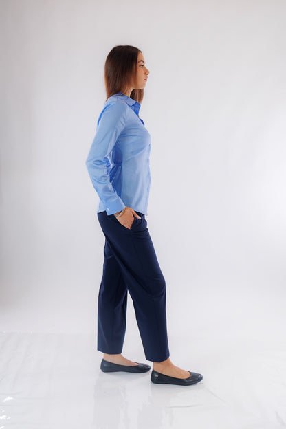 Pantalone sartoriale cropped wide leg