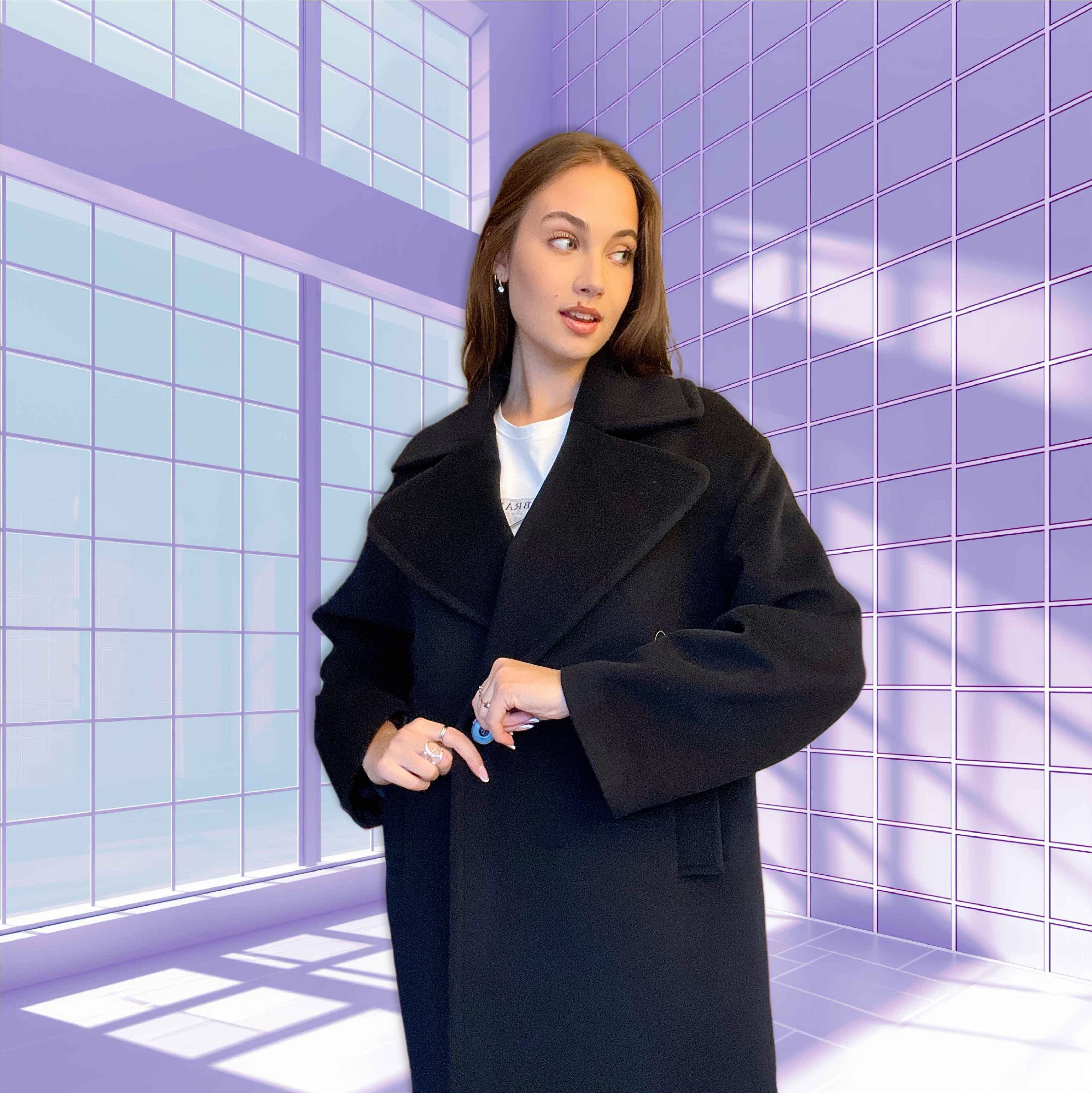 Cappotto doppiopetto velour