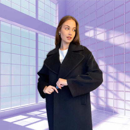 Cappotto doppiopetto velour