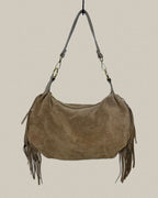 Borsa vera pelle frange