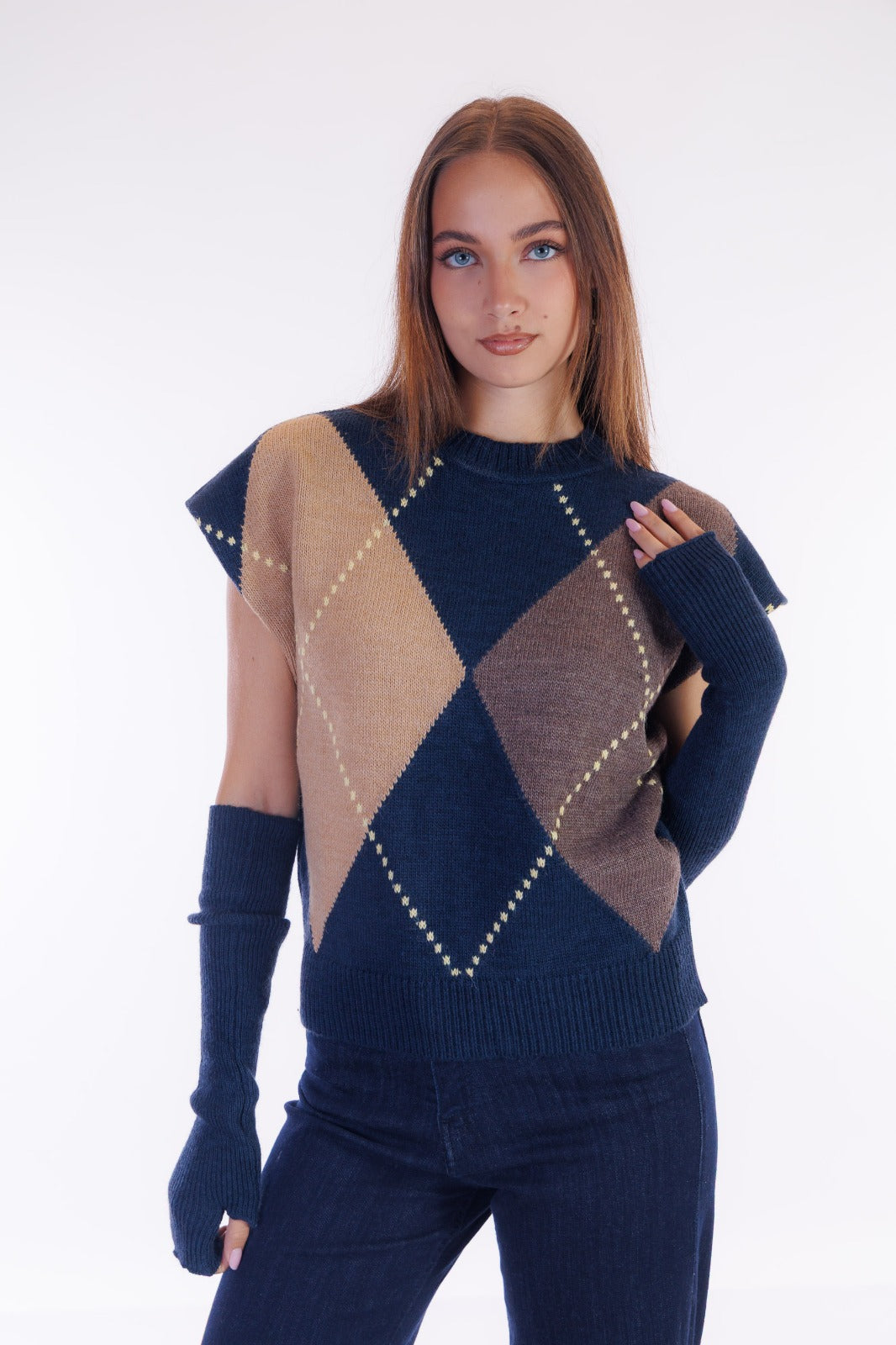 Maxi gilet con manicotti