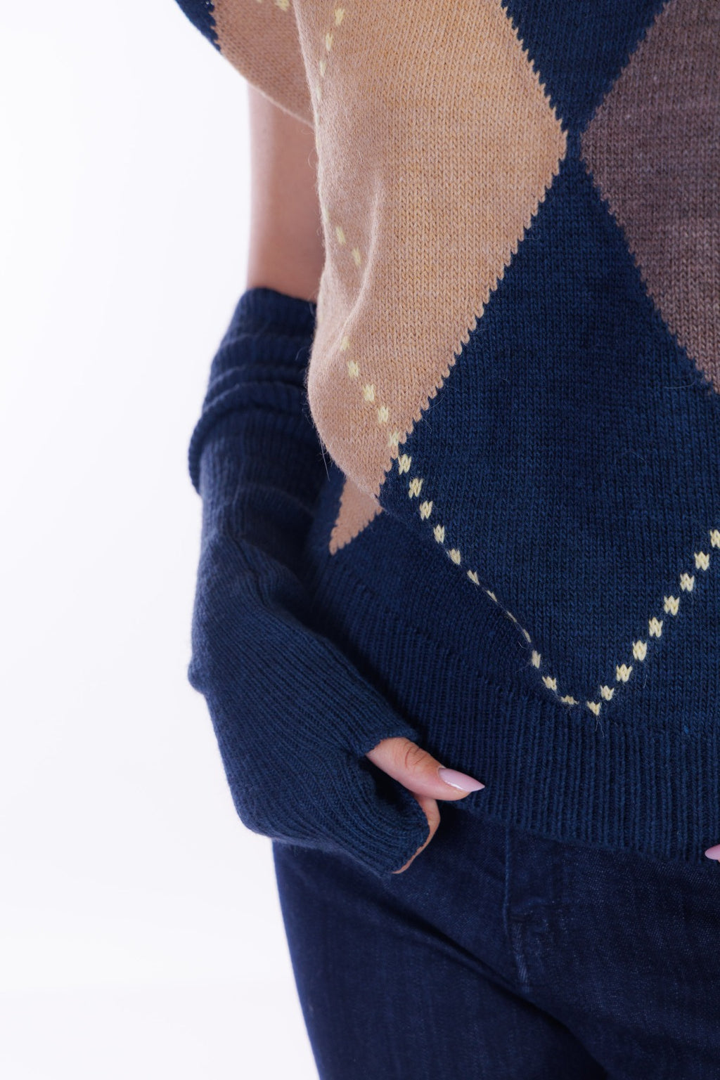 Maxi gilet con manicotti