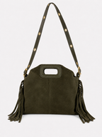 Borsa vera pelle suede