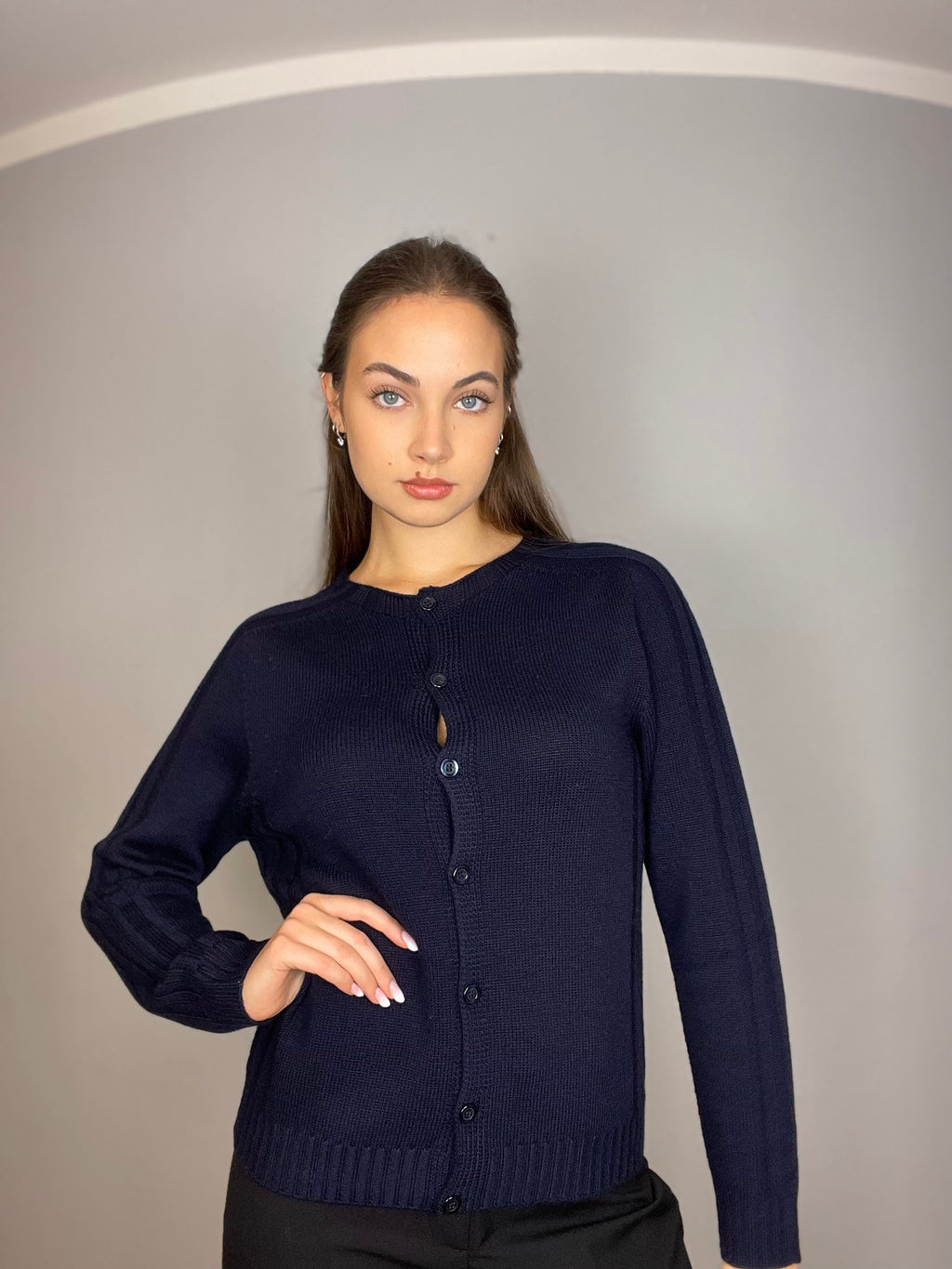 Cardigan coreana lana merino