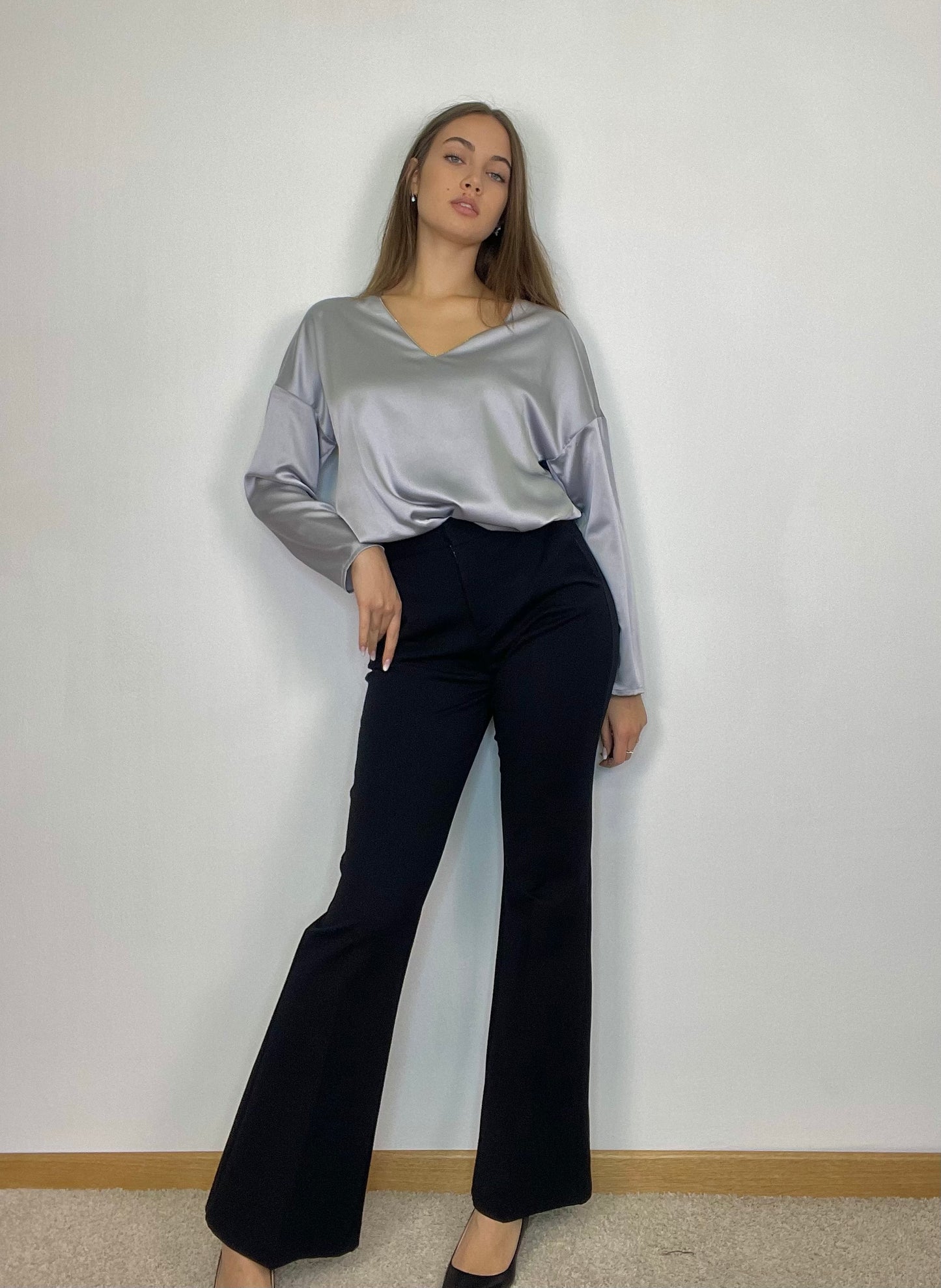 Pantalone flare punto milano