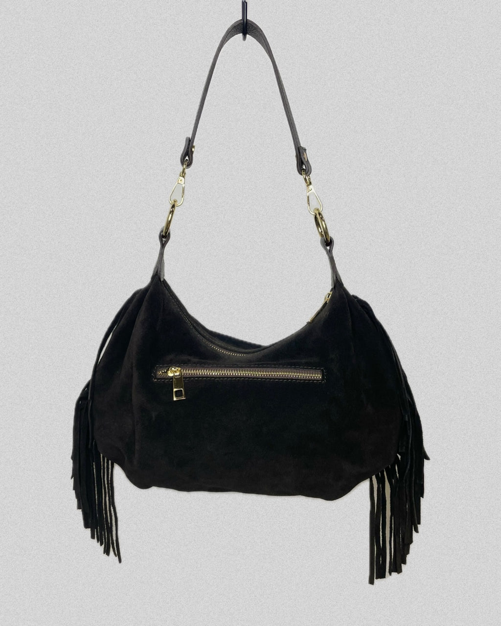 Borsa vera pelle frange