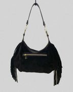 Borsa vera pelle frange