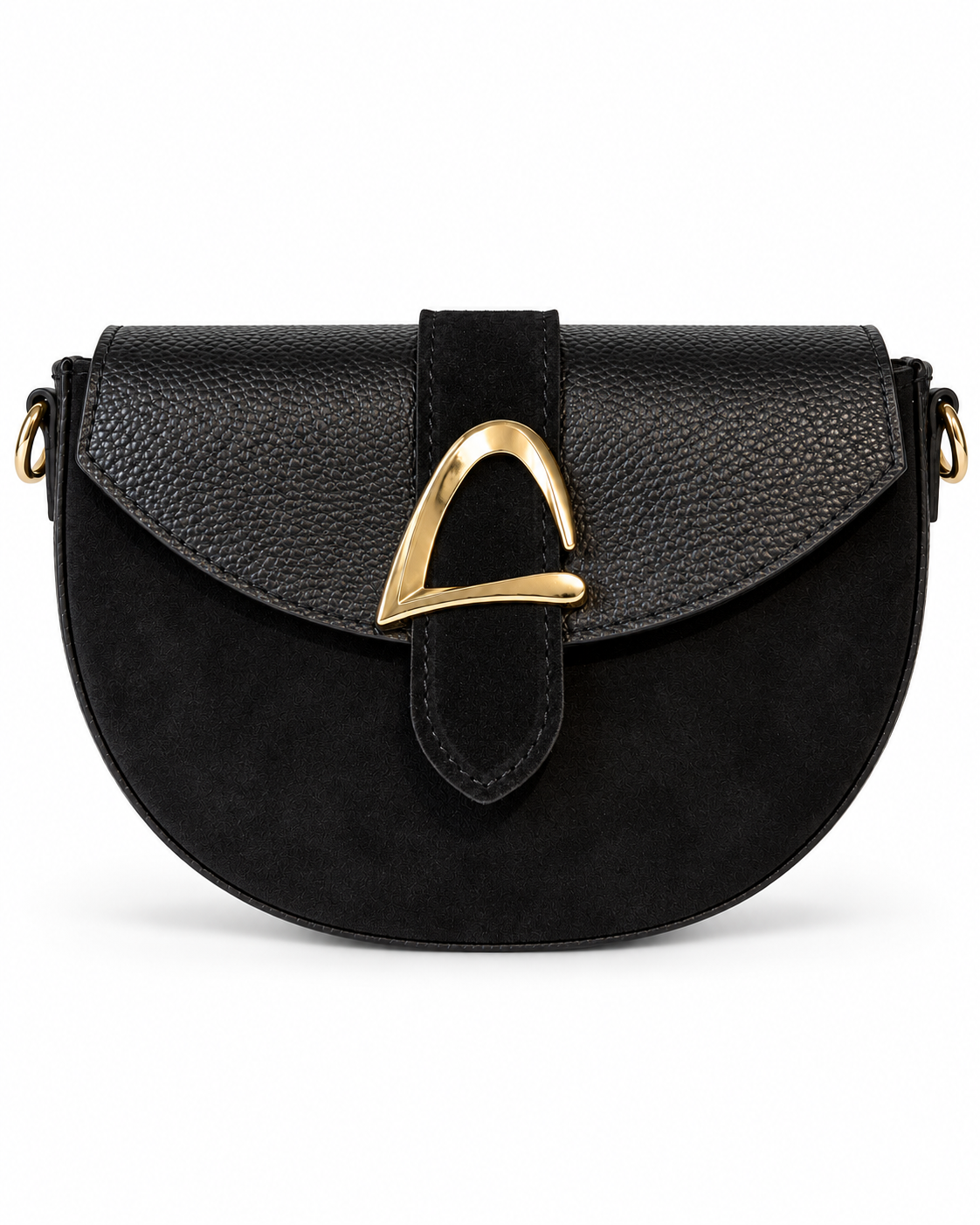 Borsa mezzaluna vera pelle