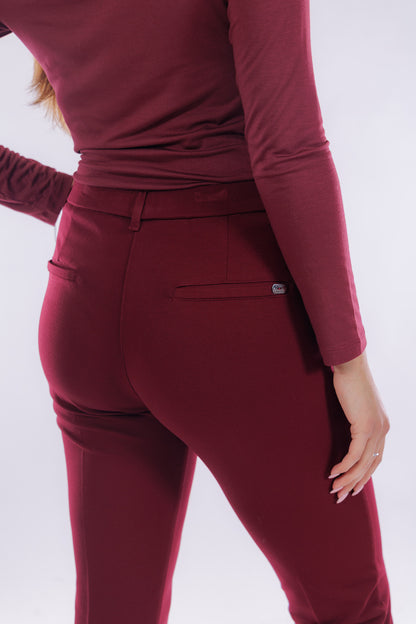 Pantalone punto milano risvolto