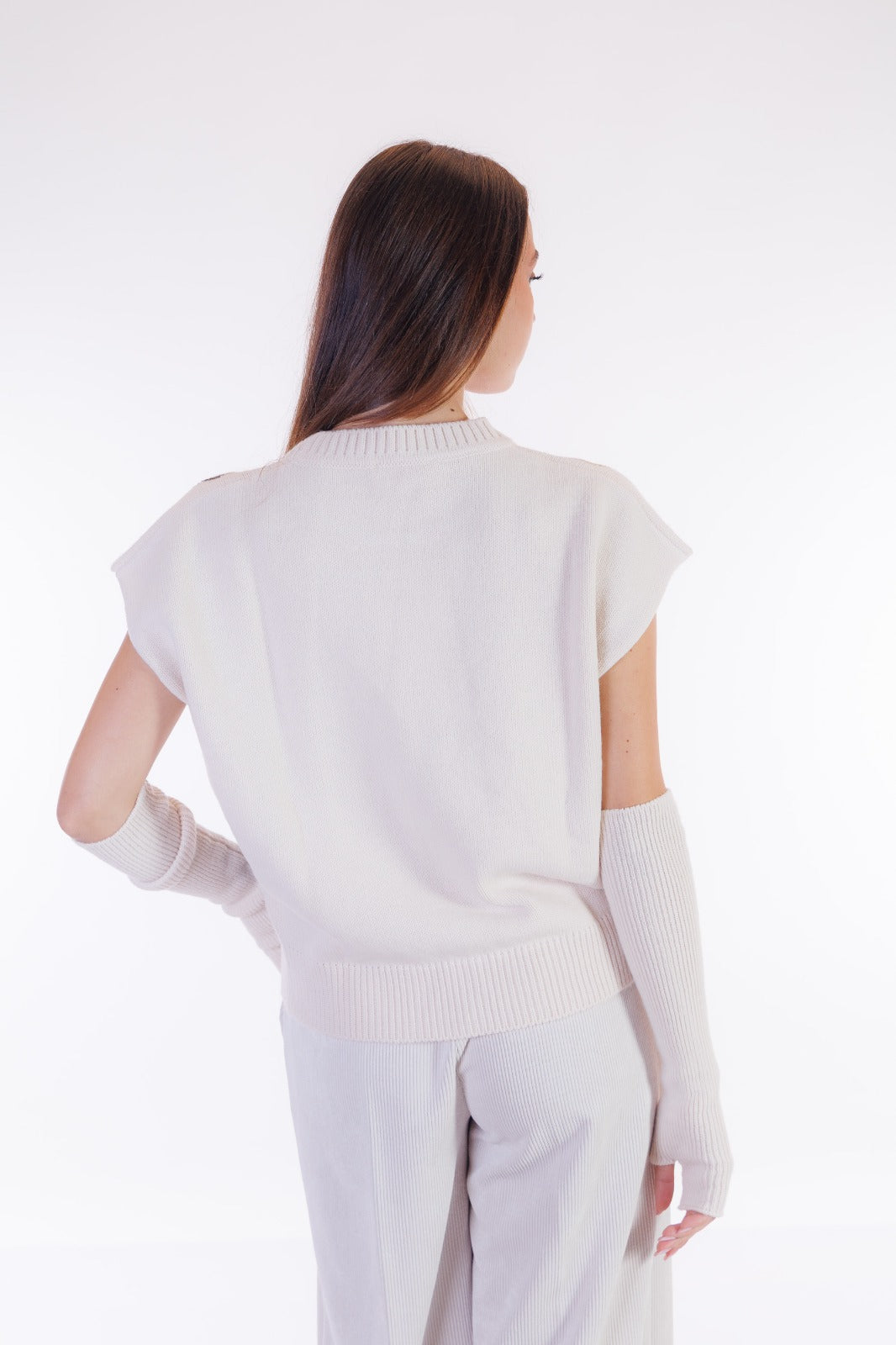 Maxi gilet con manicotti