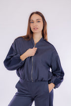 Completo bomber pantalone palazzo