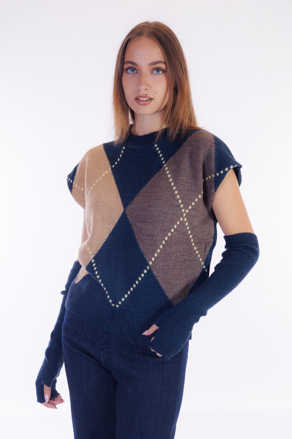 Maxi gilet con manicotti