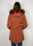 Giaccone parka con pelliccia