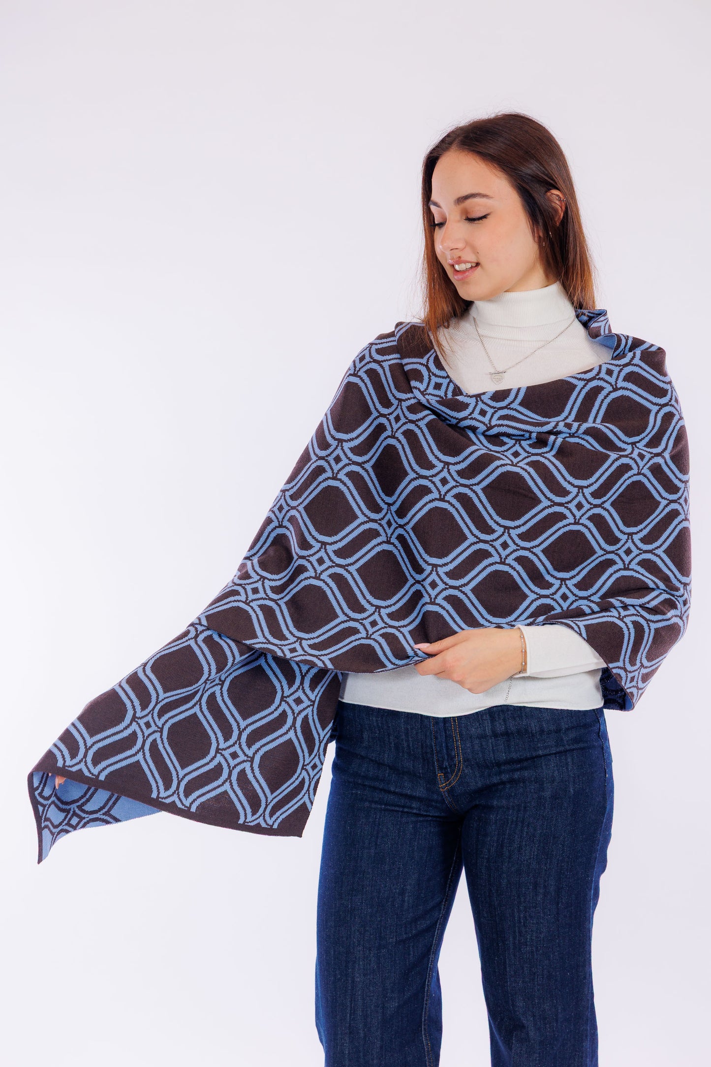 Sciarpa jacquard double face