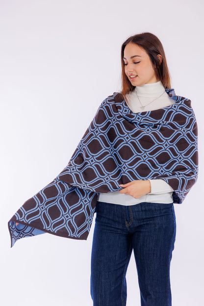 Sciarpa jacquard double face