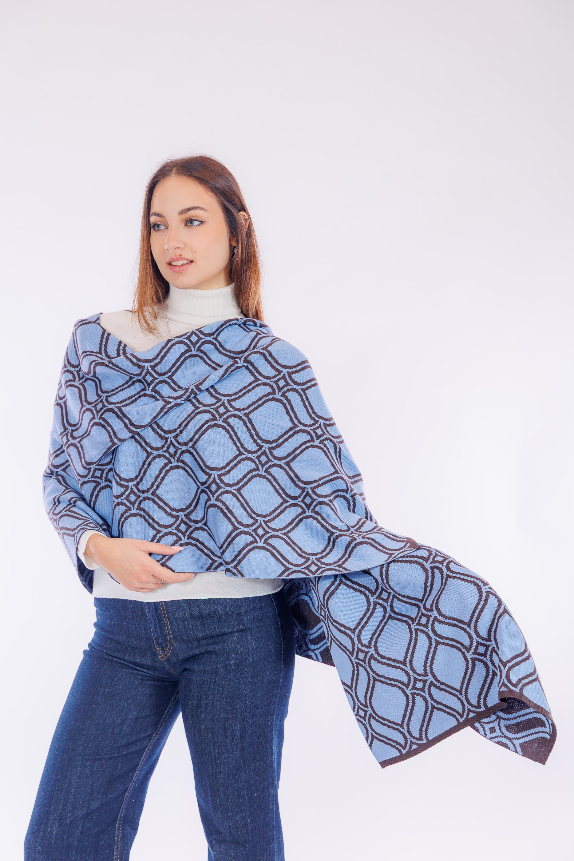 Sciarpa jacquard double face