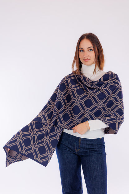 Sciarpa jacquard double face