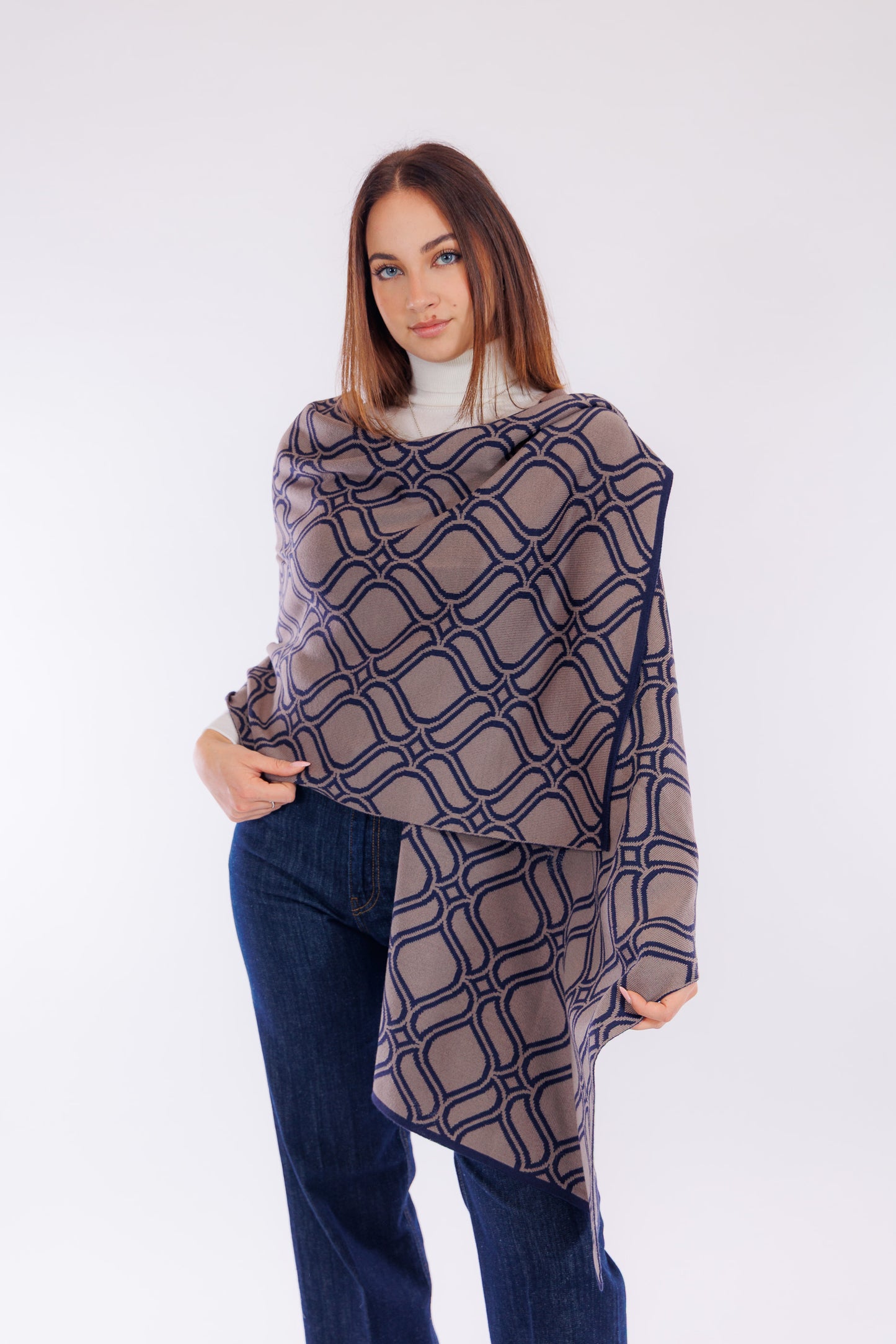 Sciarpa jacquard double face