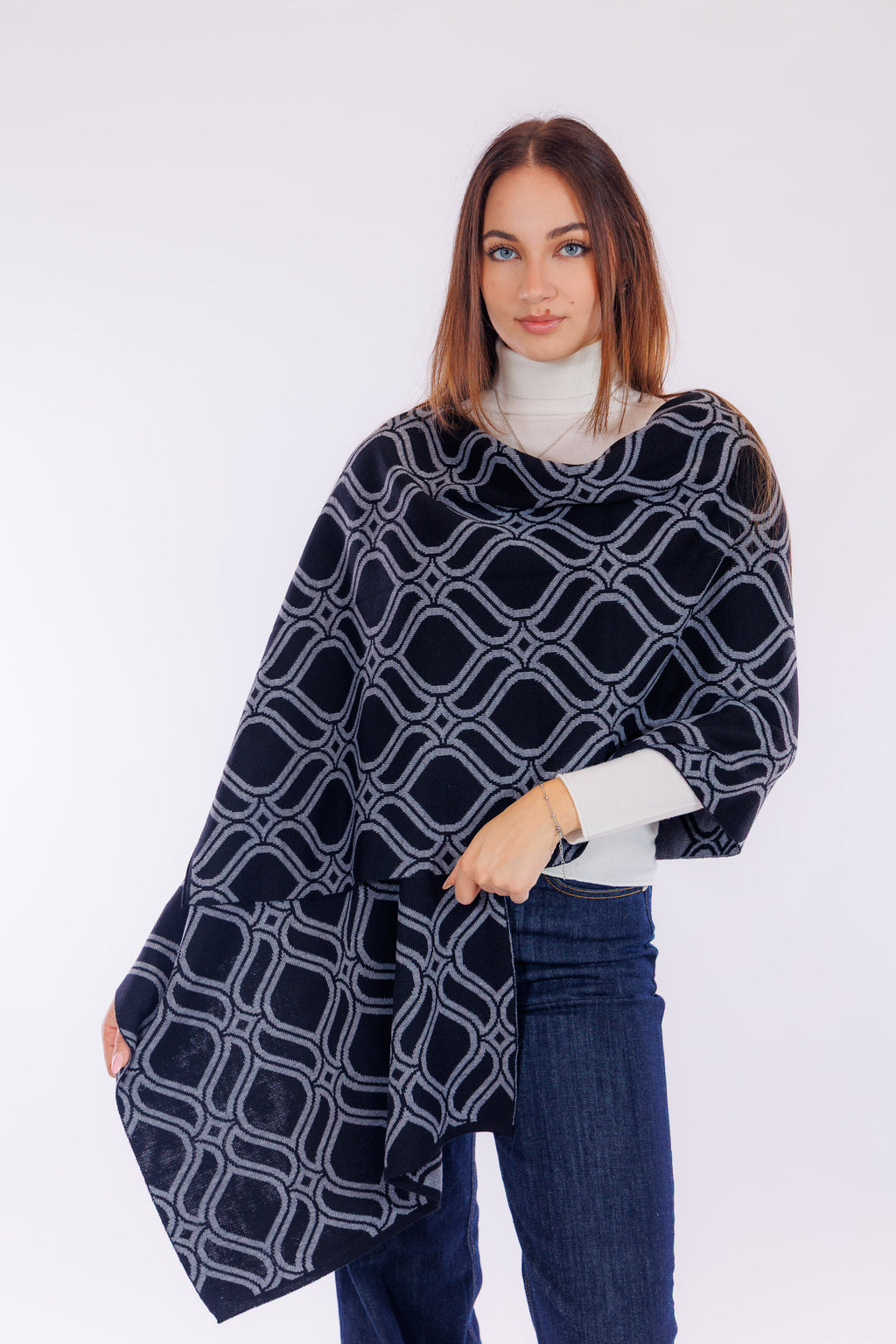 Sciarpa jacquard double face