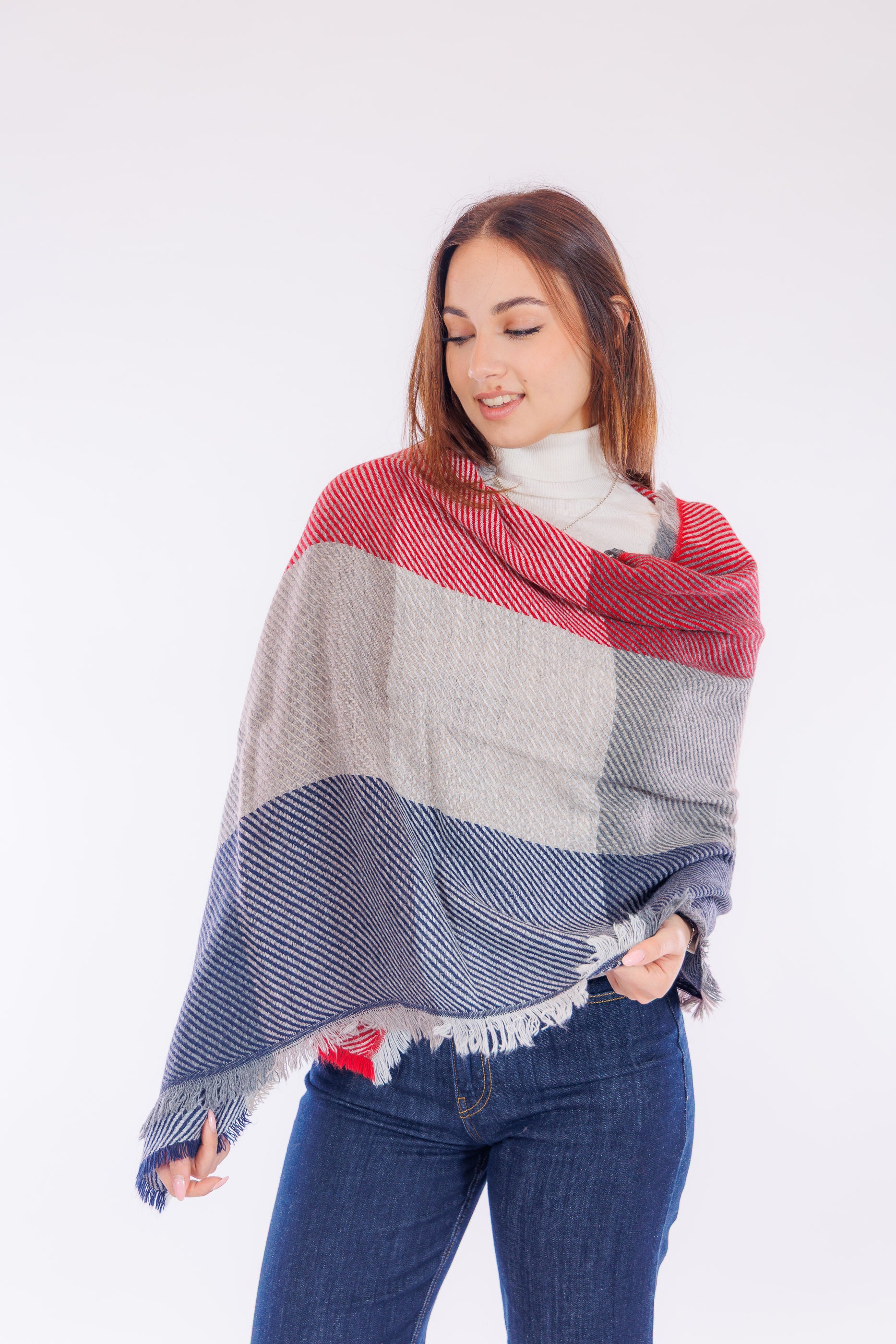 Sciarpa righe diagonali