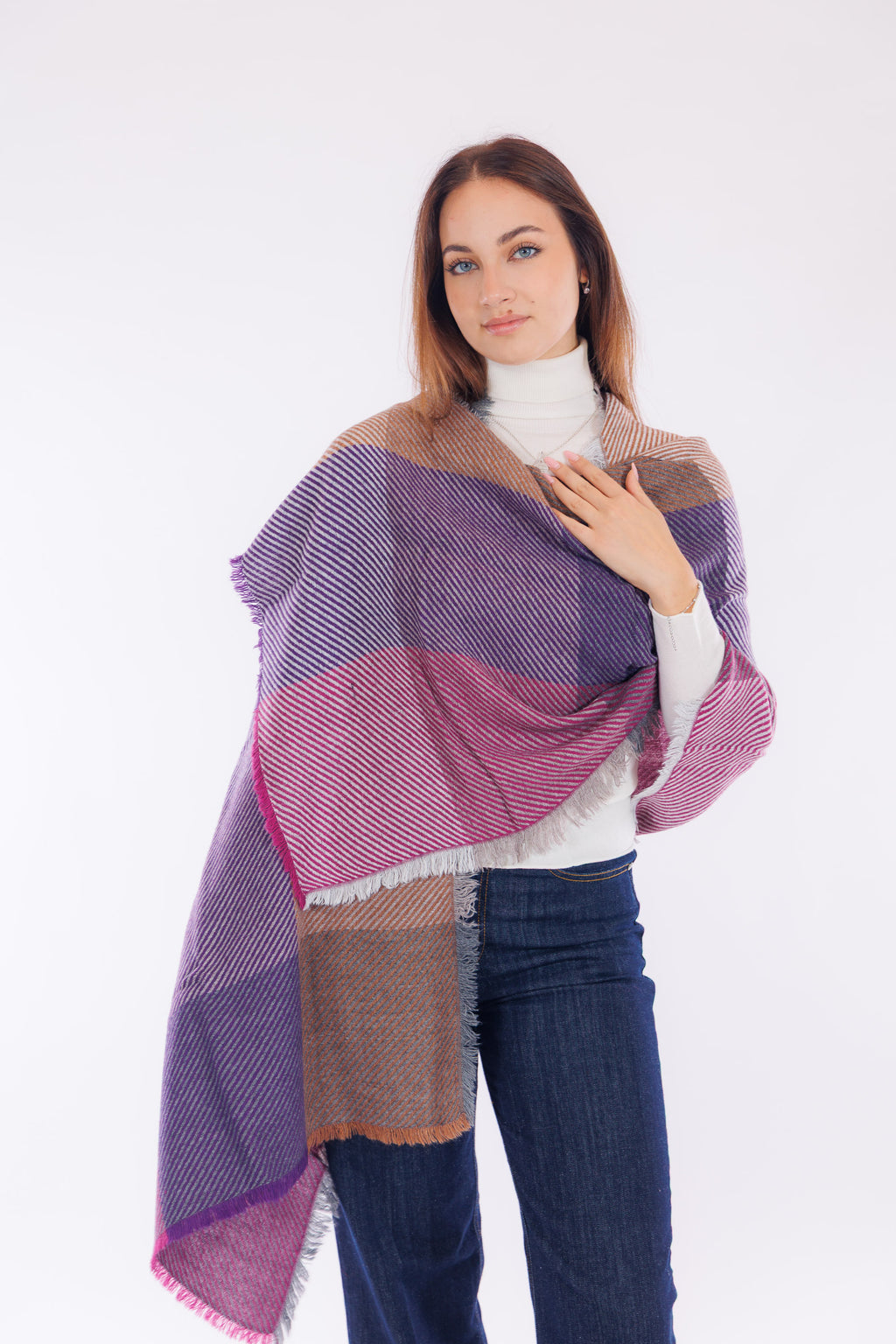 Sciarpa righe diagonali