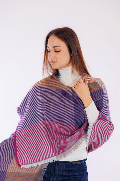 Sciarpa righe diagonali