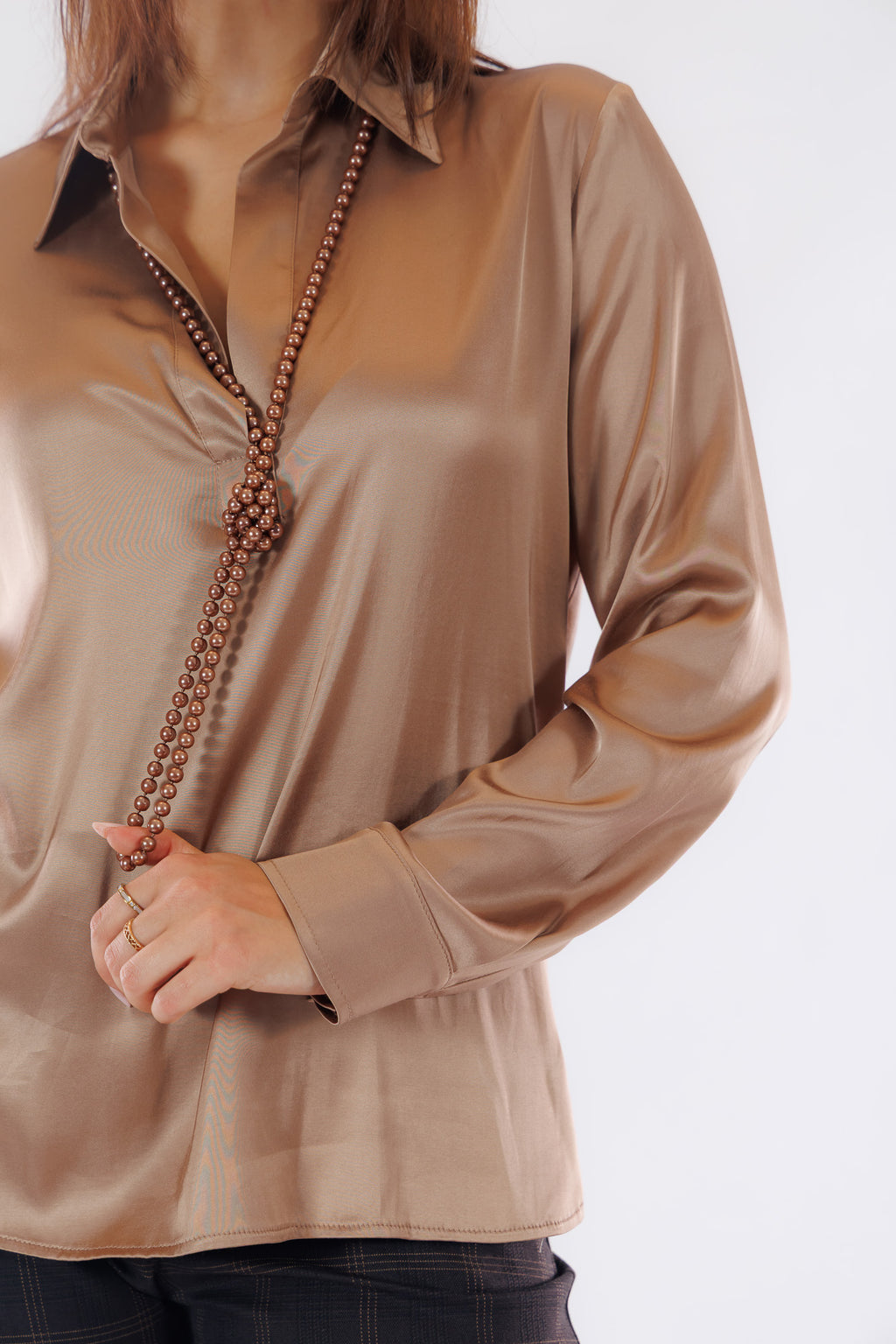 Camicia polo raso stretch