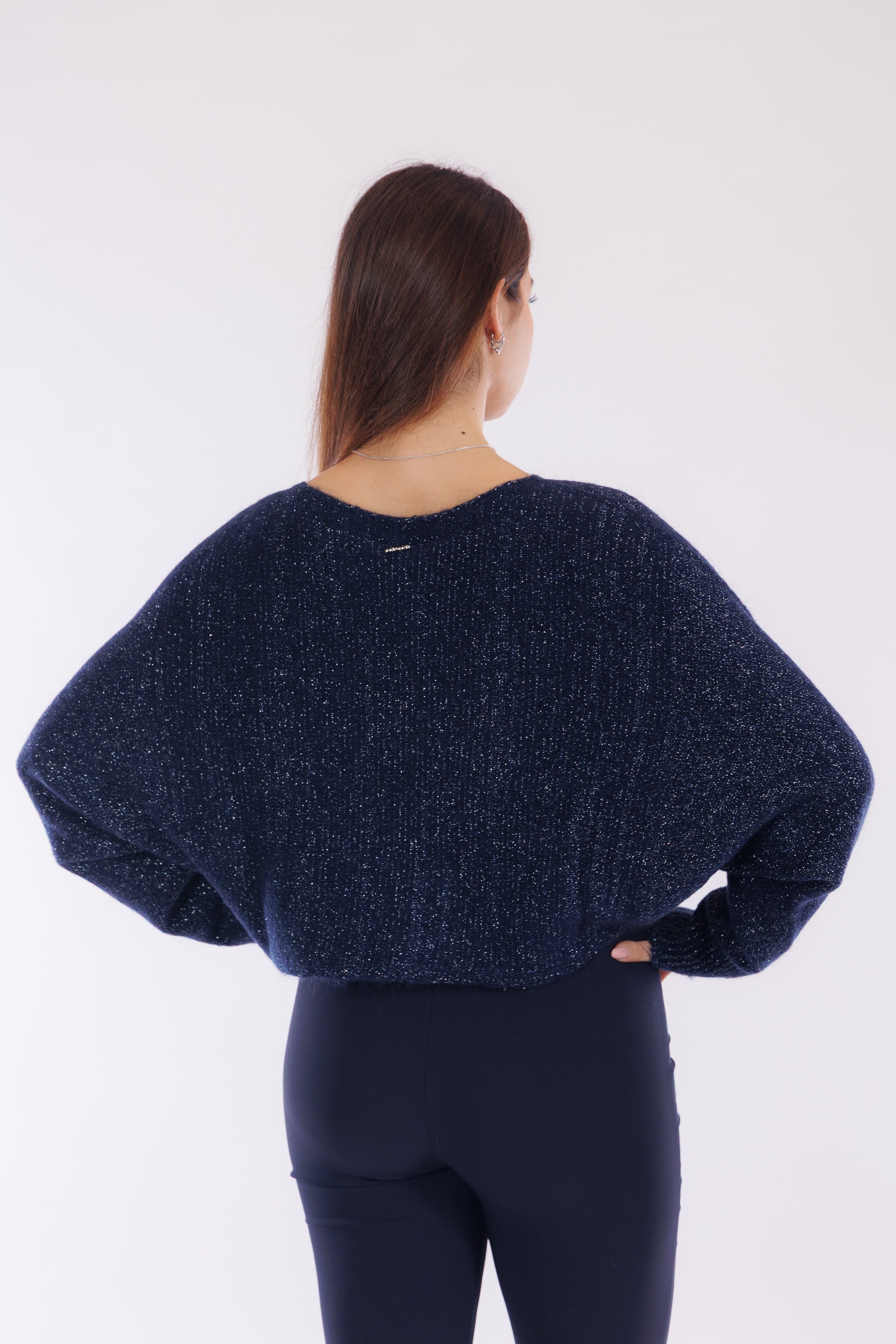 Maglia maniche pipistrello lurex