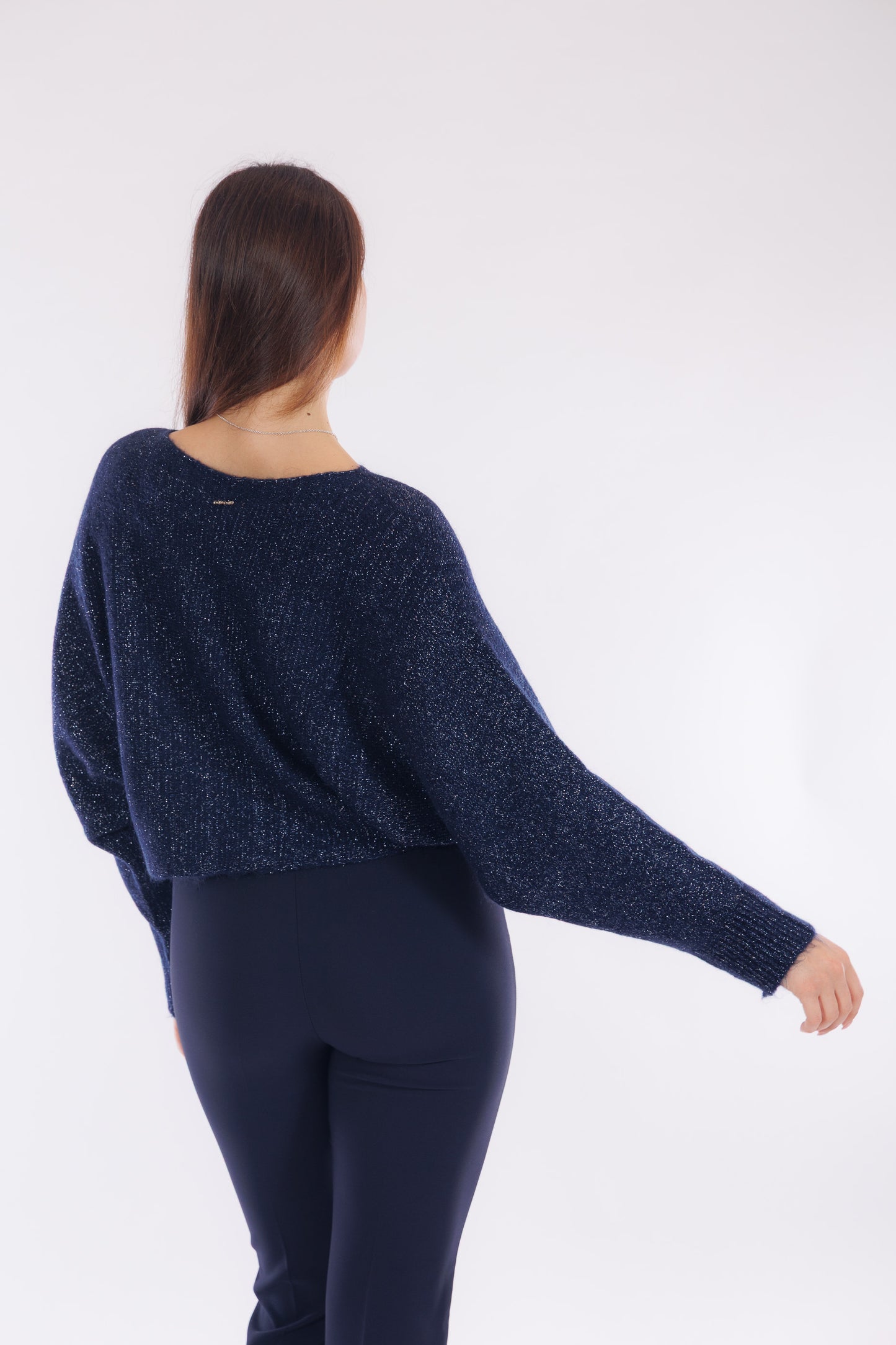 Maglia maniche pipistrello lurex