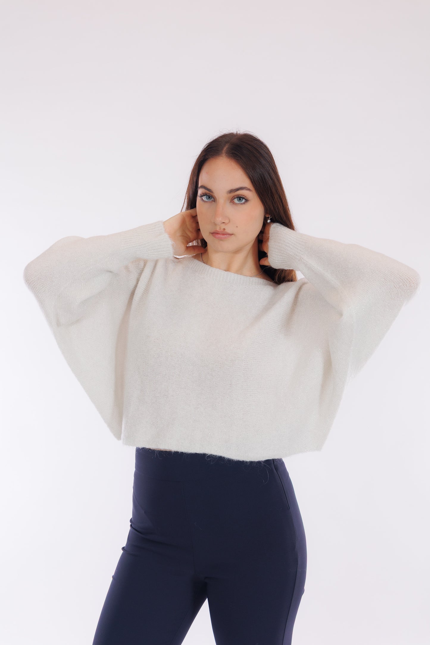 Maglia maniche pipistrello lurex