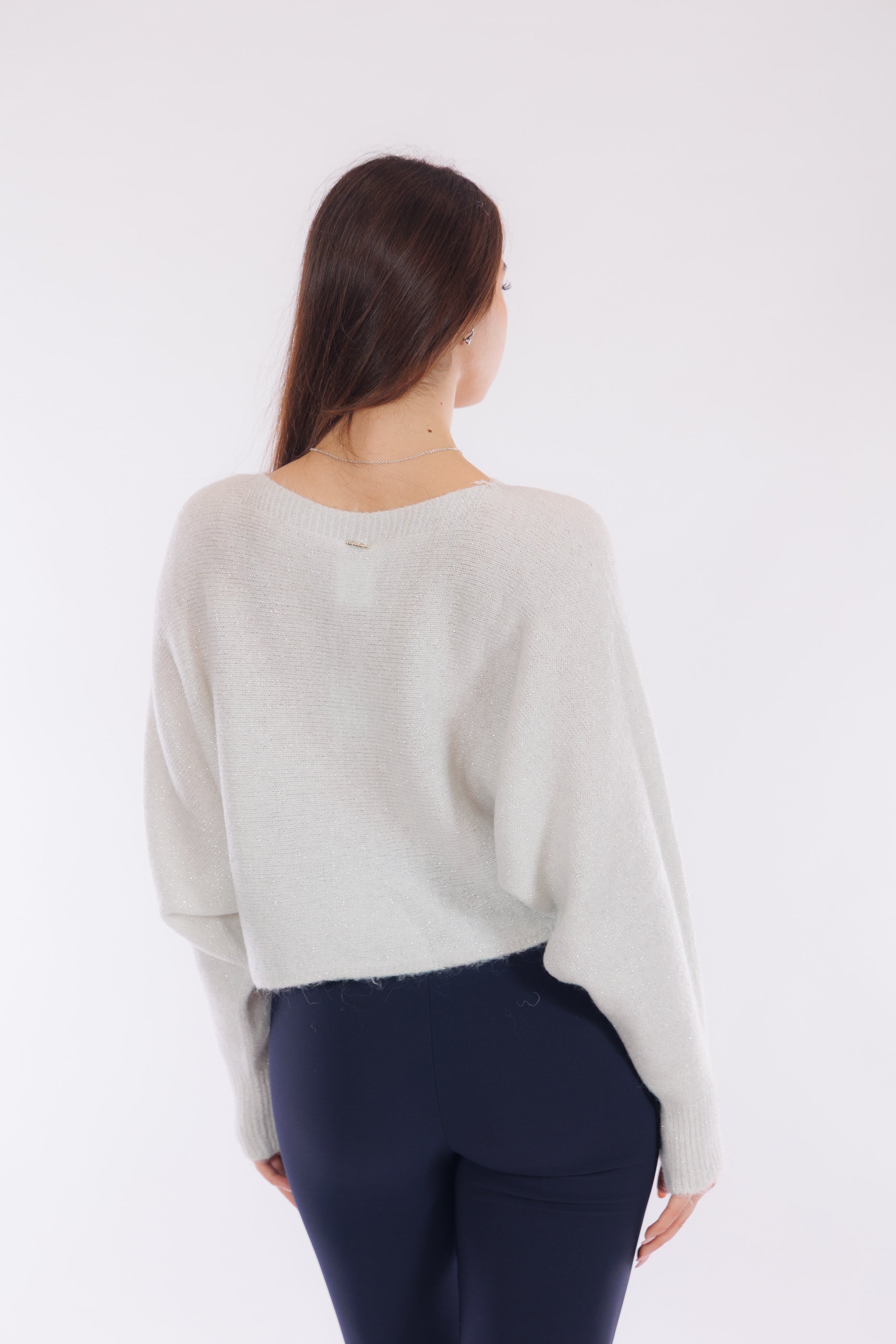 Maglia maniche pipistrello lurex